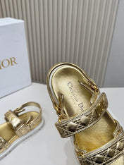 DIOR BACK-STRAP SANDALS 25S IN GOLD CALFSKIN