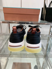 SNEAKER IN BLACK CANVAS MIX SUEDE WITH LAMBSKIN