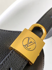 LV 25S LOW KEY HOBO BAG 35 CM IN BLACK CALFSKIN