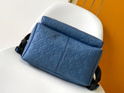 DISCOVERY BACKPACK 38 IN BLUE MONOGRAM ECLIPSE CANVAS AND TAURILLON