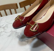 GUCCI 26S HORSEBIT BALLET FLATS IN DARK RED CALFSKIN