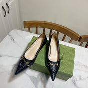 GUCCI 26S HIGH-HEELED SHOES 45 MM IN BLACK LAMBSKIN