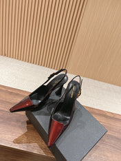 SL DUNE SLINGBACK PUMPS APPLE POLISHED CALFSKIN