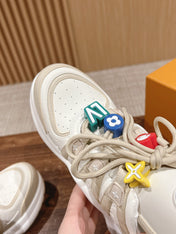 LV ARCHLIGHT SNEAKER IN BLANC BEIGE EMBOSSED CALFSKIN