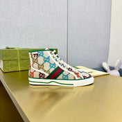 GG TENNIS 1977 HIGH-TOP TRAINER CREAM CANVAS