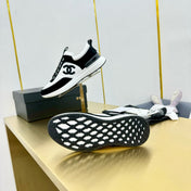 CLASSIC TRAINER IN BLACK MIX WHITE MERCERIZED VELVET