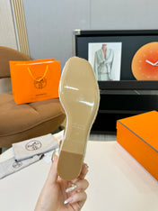 Elda espadrille 80 Orange Epsom Calfskin