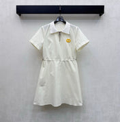 GUCCI 26S SHORT-SLEEVE COLLARED MINI DRESS 481