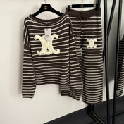 CELINE 25S SWEATER AND WIDE-LEG PANTS SET 0111