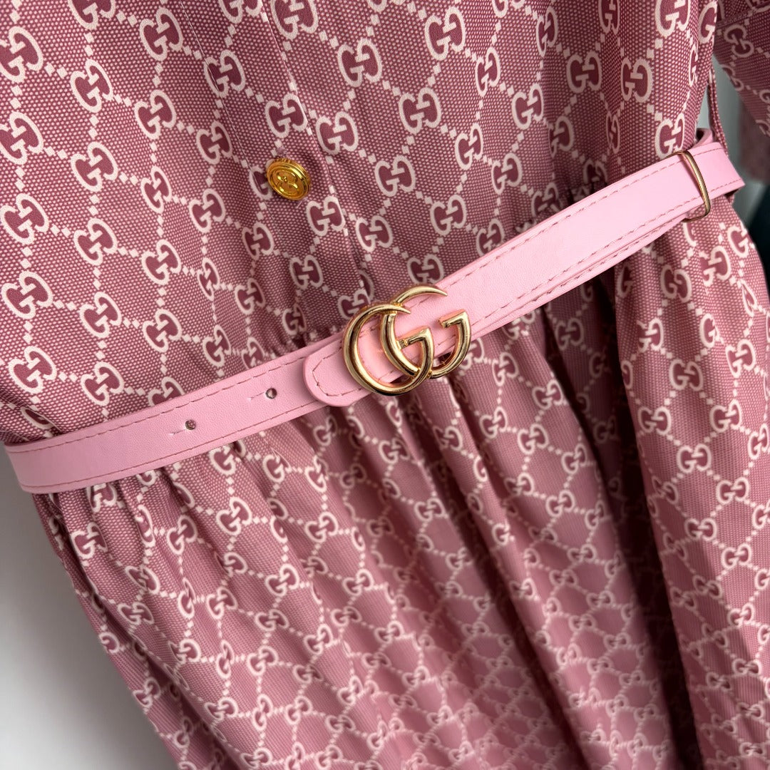 GUCCI 26S SHORT-SLEEVE BOW-TIE DRESS 419