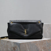 CALYPSO BAG 35 IN BLACK LAMBSKIN GOLD HARDWARE