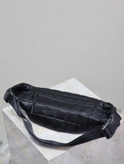 CROSSBODY BAG 24 IN BLACK PLAID NYLON