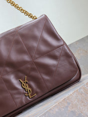 JAMIE 4.3 LARGE BAG 43 IN WINE RED LAMBSKIN GOLD HARDWARE