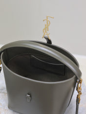 YSL 25S LE 37 MINI 20 IN DARK OLIVE CALFSKIN GOLD HARDWRE