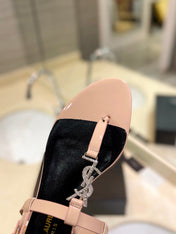 SL CASSANDRA SANDALS TAN POLISHED CALFSKIN
