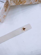 DIOR 25S BELT 25 MM IN WHITE CALFSKIN 561822