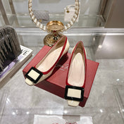 ROGER VIVIER 25S TROMPETTE BALLERINAS 45MM IN IVORY CALFSKIN