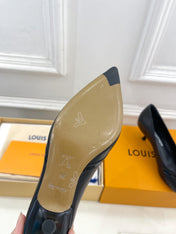 6AM HIGH PUMP 5 CM IN BLACK CALFSKIN