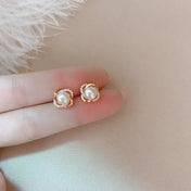 Earrings Zircon Pearl