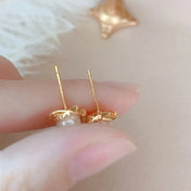 Earrings Zircon Pearl