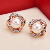 Earrings Zircon Pearl